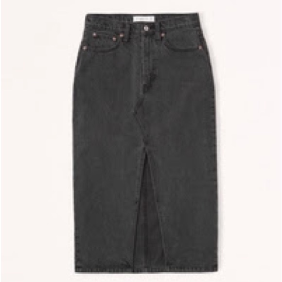 Abercrombie & Fitch Dresses & Skirts - Abercrombie High Rise Denim Midi Skirt